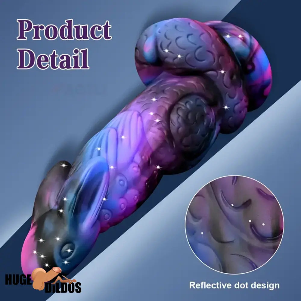 8.5in Silicone Dragon Soft Dildo For Women With Rabbit Head Adult Dick Toy