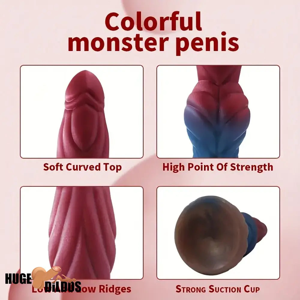 11.61in Fantasy Monster Cock Silicone Soft Dildo For Hands-Free Anal Play