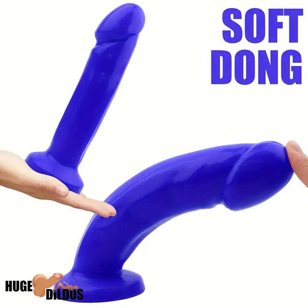 7.6in Body Safe Silicone Soft Body-Safe Dildo For Strong Suction Cup