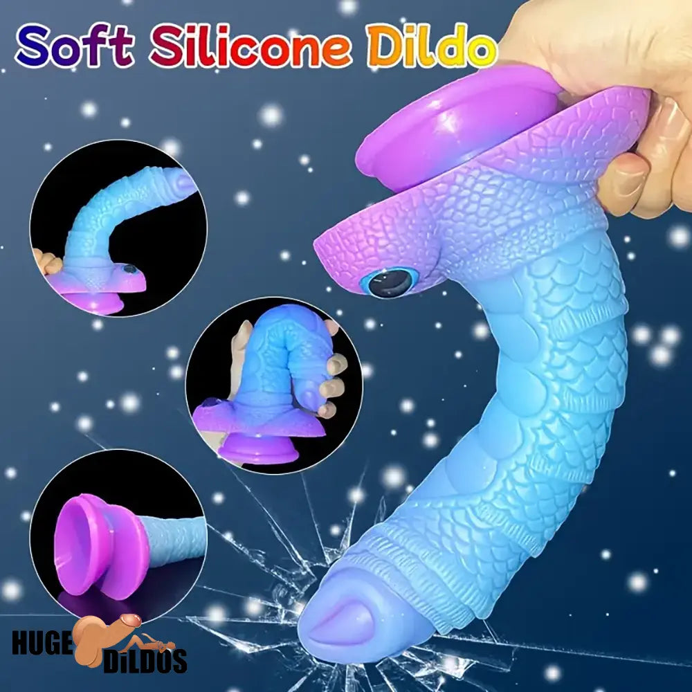 9.08in Silicone Soft Big Dragon Elephant Dildo For G-spot Anal Stimulator