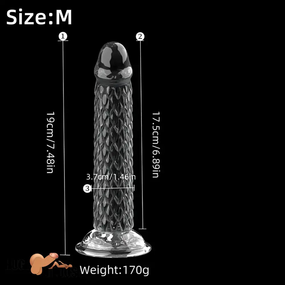 6.3in 7.48in 8.27in Real Lifelike Dragon Clear Soft Anal Dildo For Women