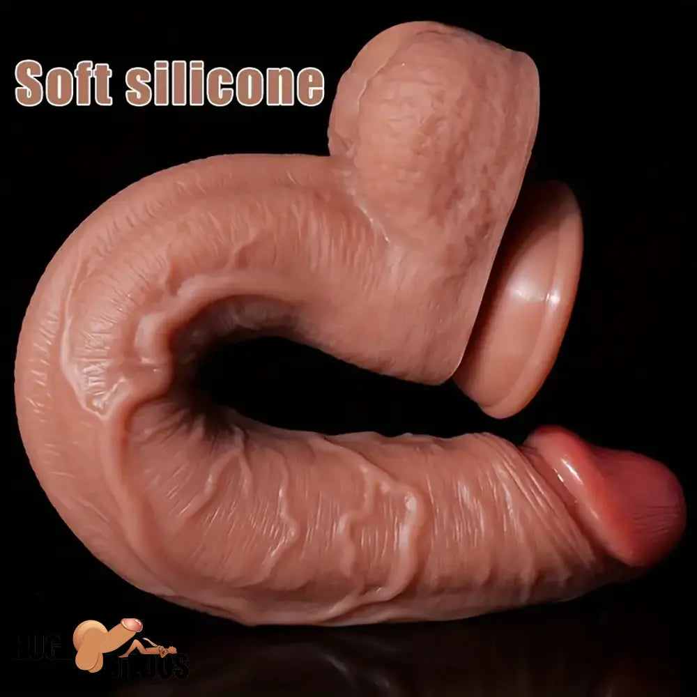 12.5in Realistic Lifelike Large Silicone Soft Dildo Female Sex Toy Indoor