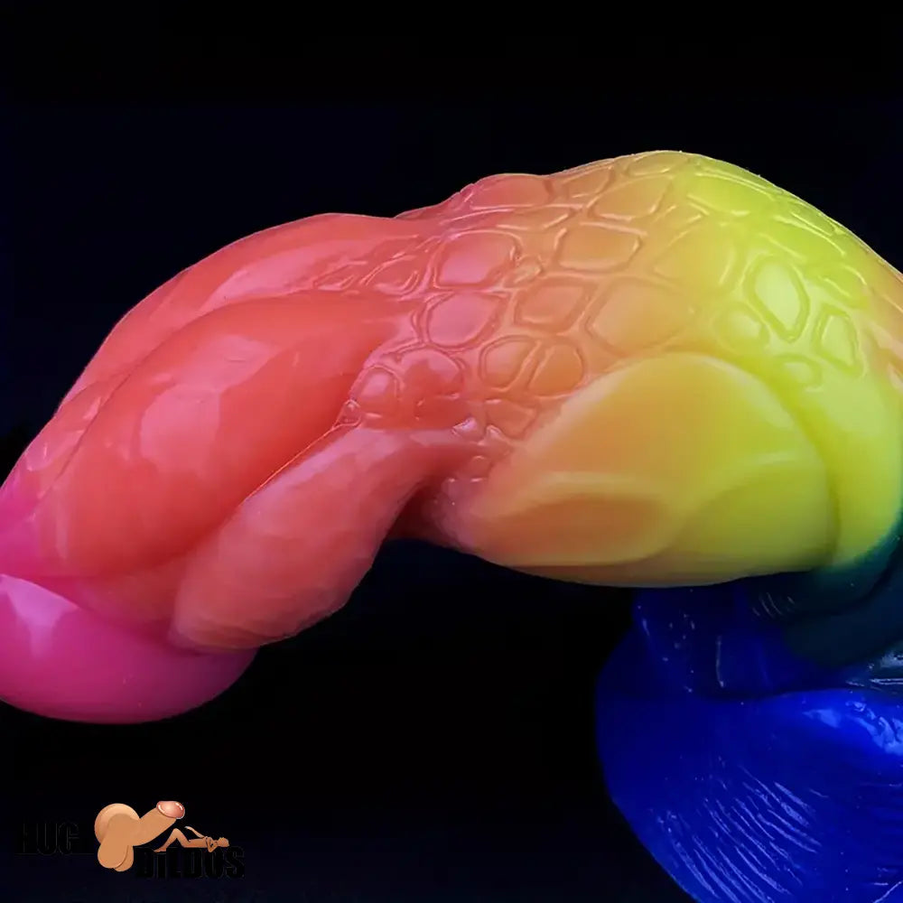 8.07in Silicone Fantasy Monster Big Soft Dildo For G-Spot Clit Stimulation