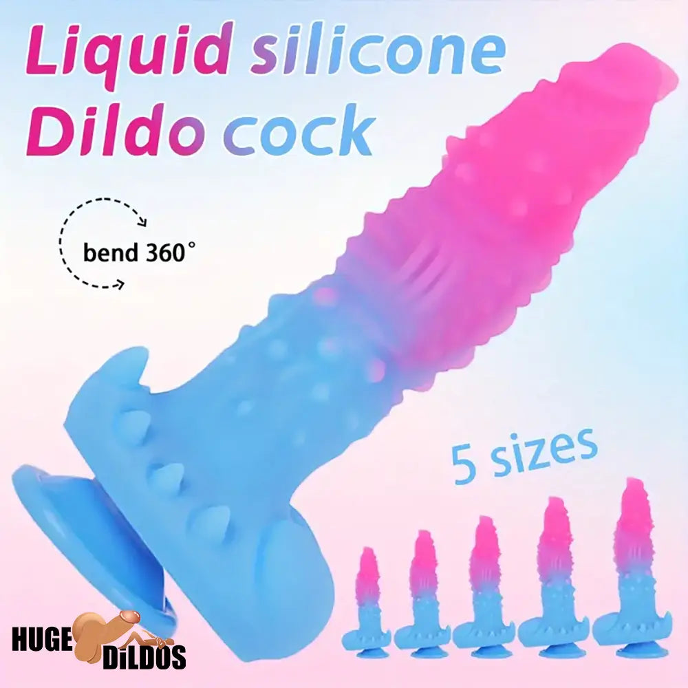 6.3in 7.08in 7.87in 9.05in 10.23in Silicone Fantasy Soft Dildo Hands-Free Play
