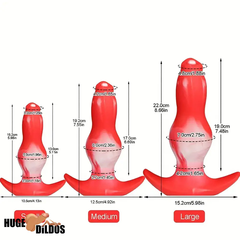 5.98in 7.55in 8.66in Fantasy Monster Silicone Soft Animal Dog Knotted Dildo