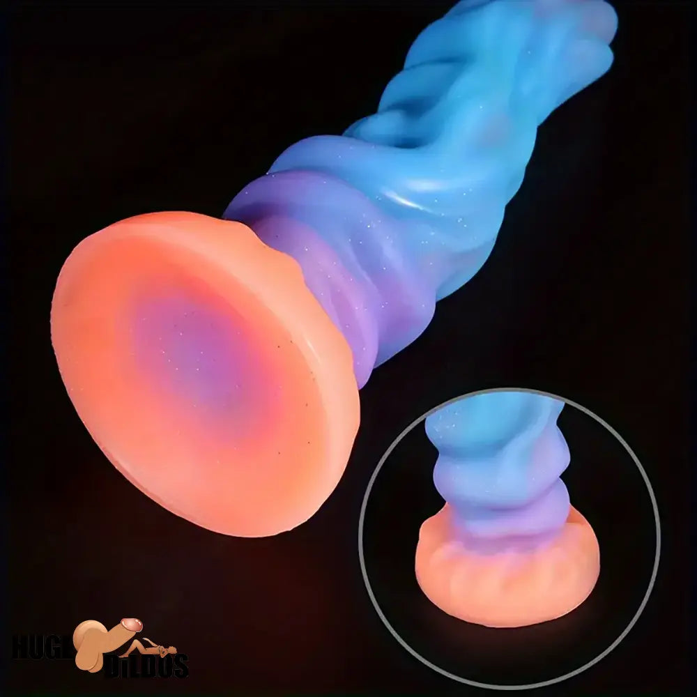 9.45in Silicone Soft Big Luminous Monster Dildo For G-spot Anal Stimulator