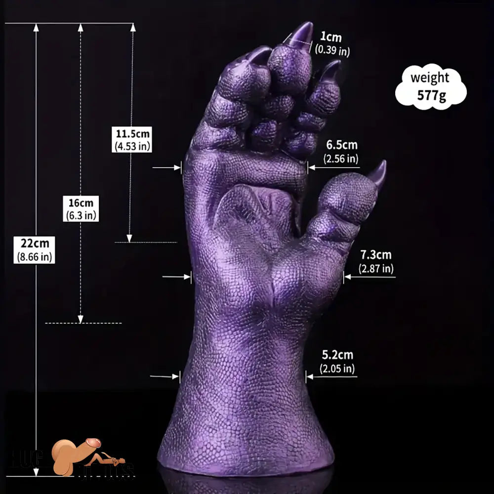 8.66in Fantasy Monster Hands Silicone Soft Dildo For Women G Spot Play