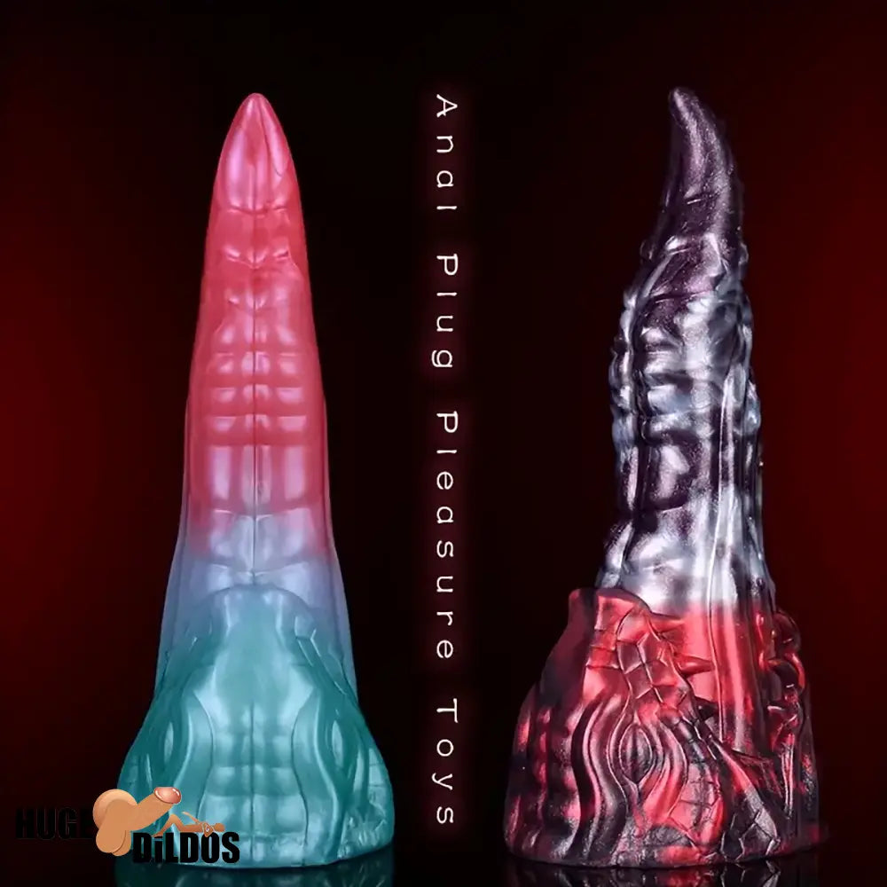 8.18in Dragon Monster Real Silicone Soft Dildo Penis Anal Expander Play
