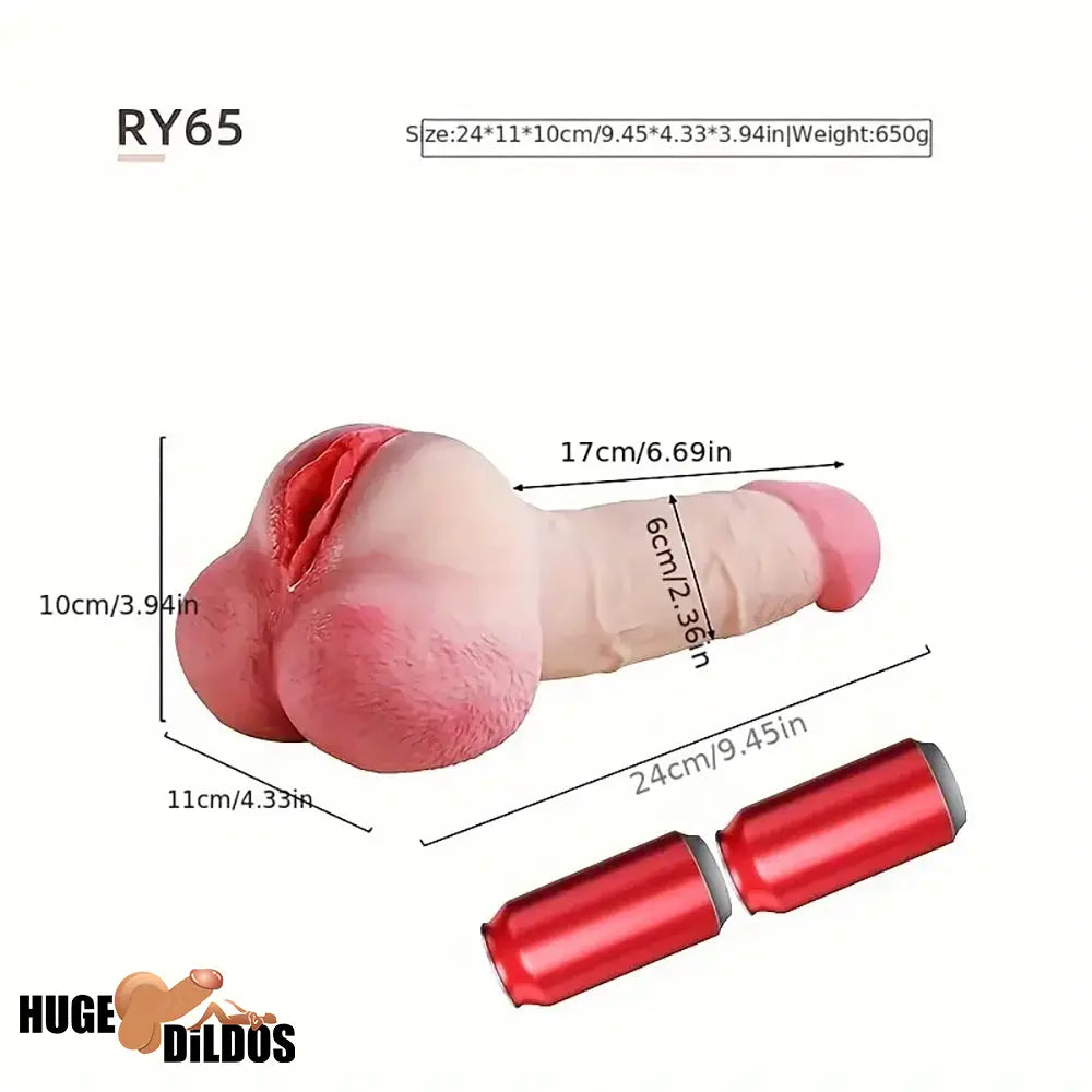 9.45in Silicone Realistic Dildo Pocket Pussy For G Spot Play Female User