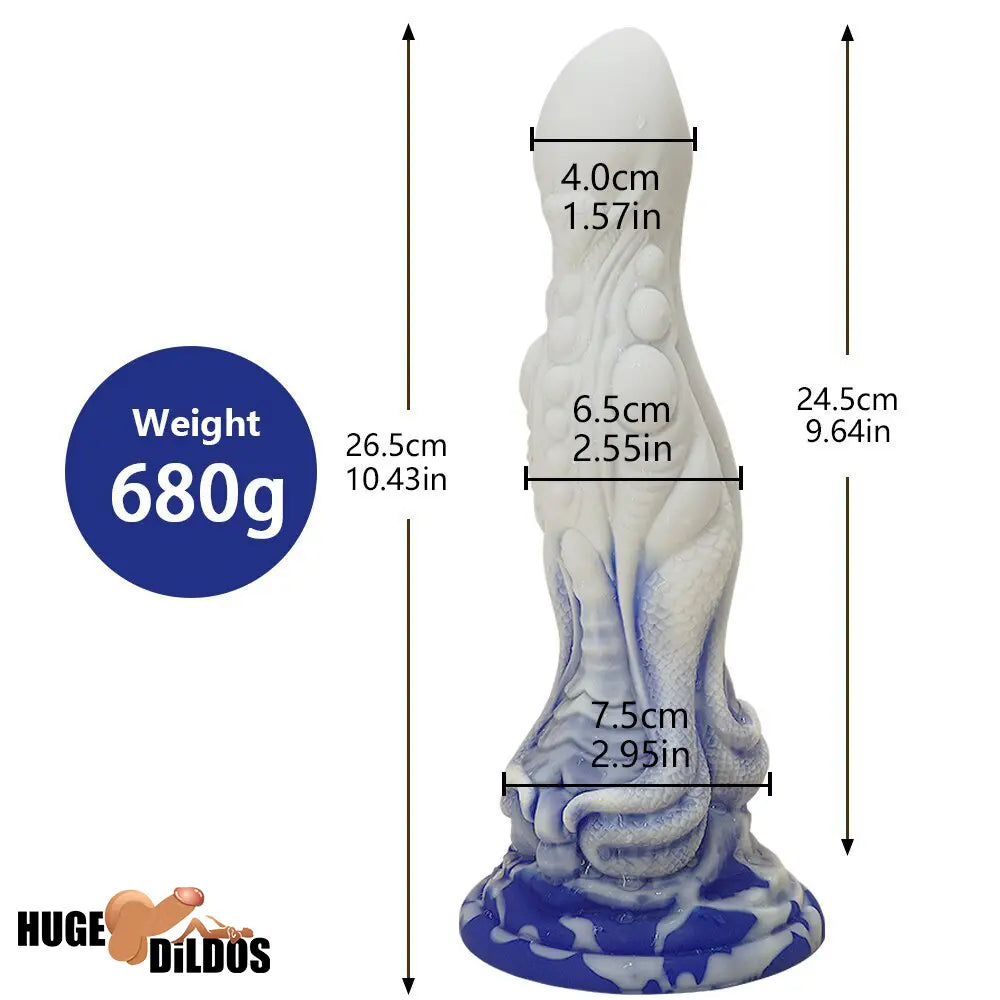 10.43in Big Dragon Monster Silicone Dildo For Anal Vaginal Sex G Spot Cock