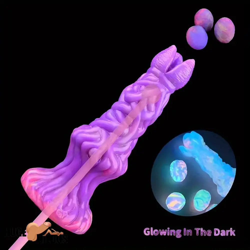 7.99in Luminous Ovipositor Silicone Dildo For Anal Vaginal G Spot Stimulation