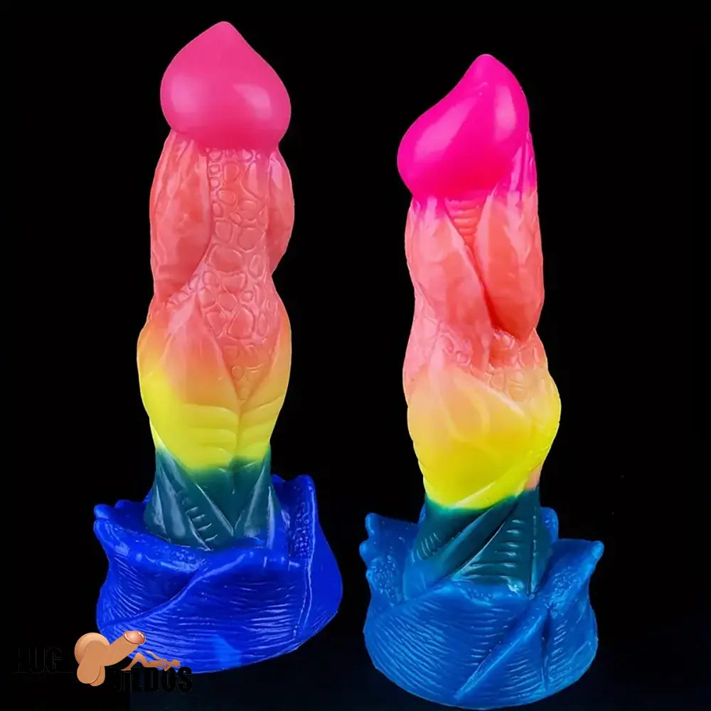 8.07in Silicone Fantasy Monster Big Soft Dildo For G-Spot Clit Stimulation