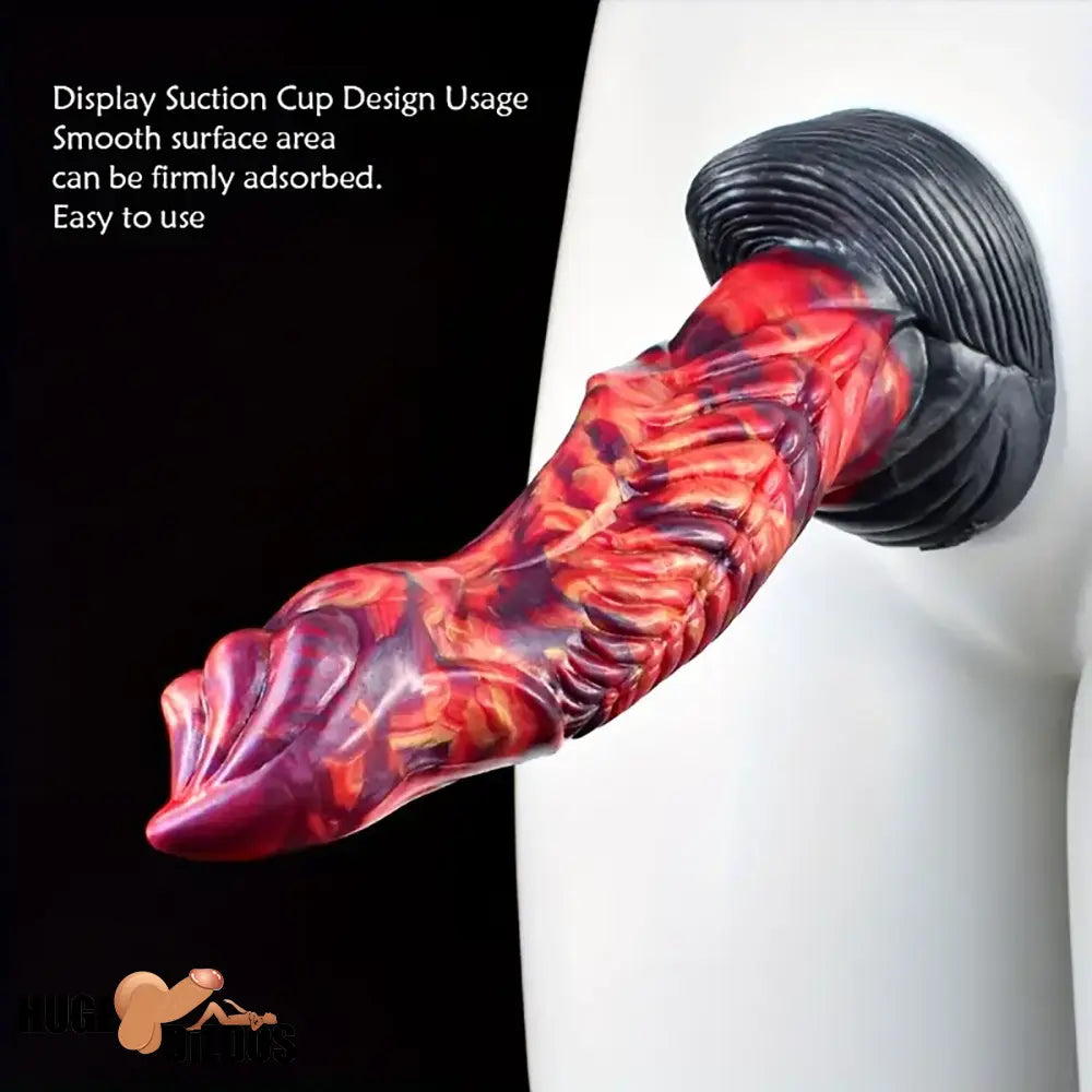 9.06in Real Cock Big Monster Penis Soft Silicone Dildo Suction Cup Base