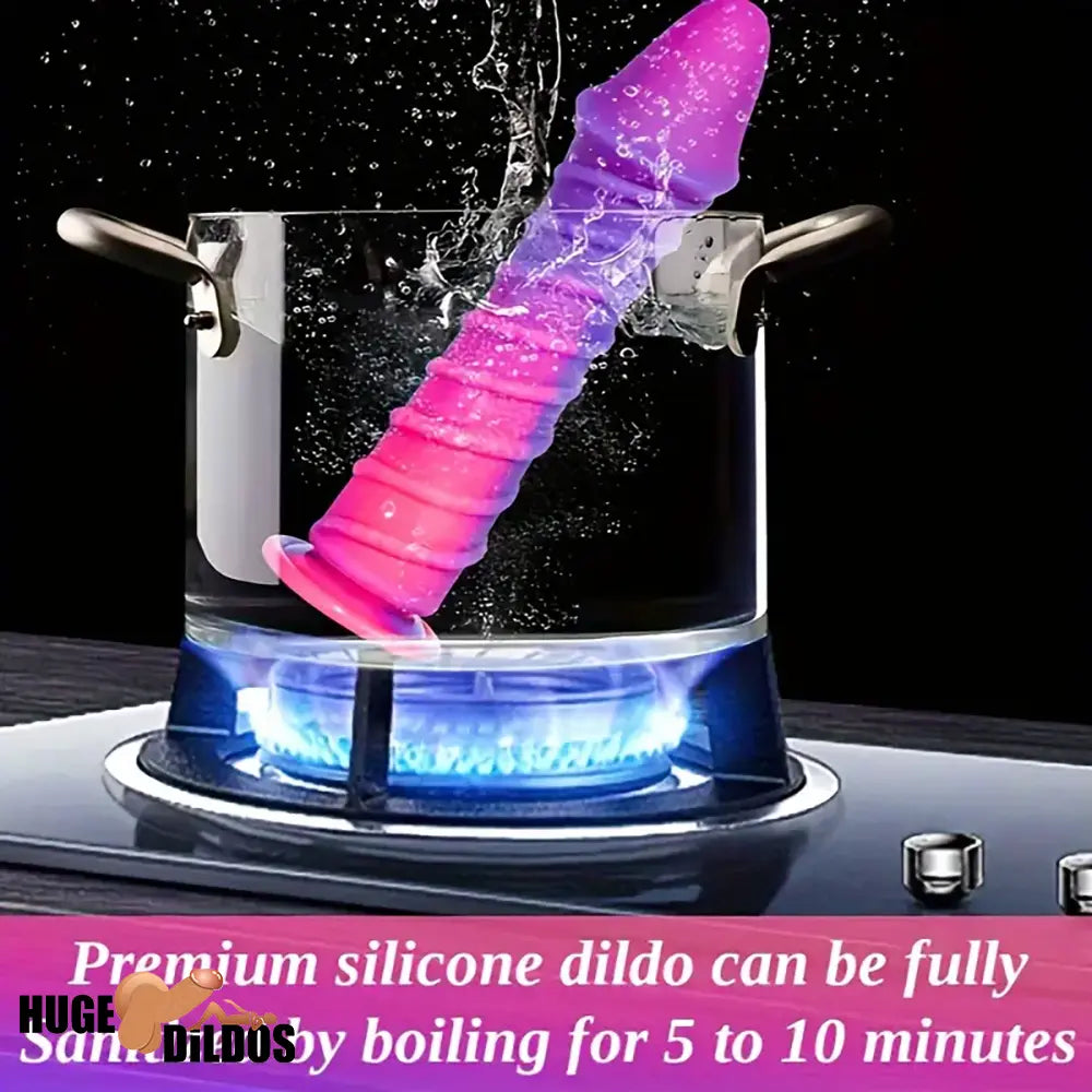 9.8in Odd Design Silicone Soft Big Dildo With Thread Pseudo Anal Stimulator