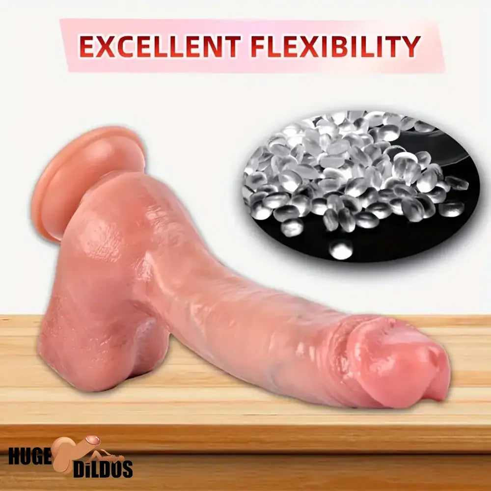 10.43in Soft Big Real Looking Silicone G Spot Skin-Feel Texture Cock Dildo