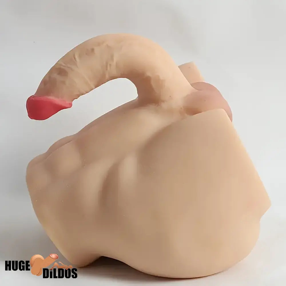 5.12in Premium Real Silicone Flexible Cock Dildo With 8.5lb Sex Doll Torso