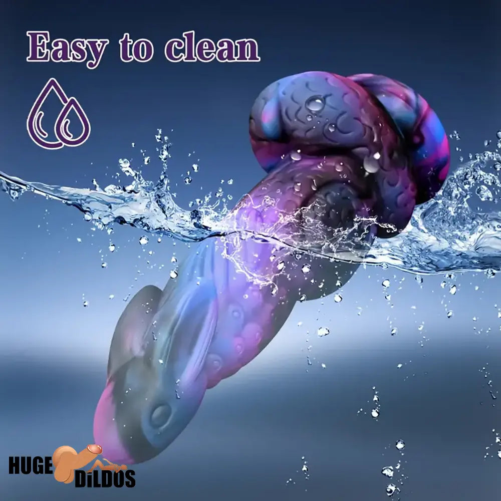 8.5in Silicone Dragon Soft Dildo For Women With Rabbit Head Adult Dick Toy
