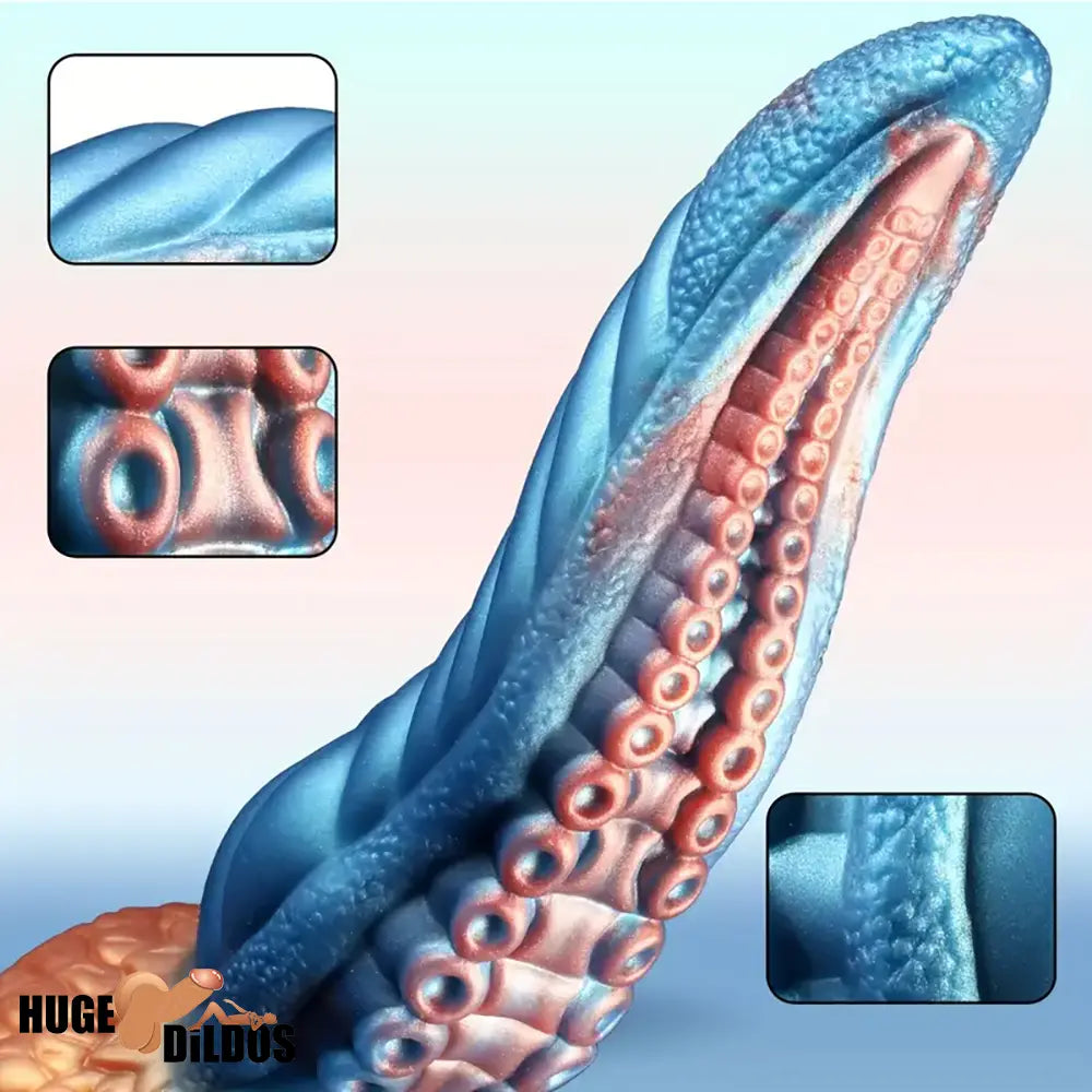 9.4in Silicone Octopus Tentacle Fantasy Thick Big Soft Dildo For Sex Toy