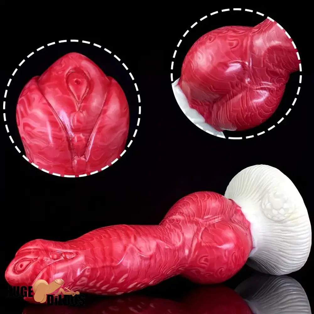 8.27in 9.2in 10.8in Fantasy Dog Cock Silicone Big Knot Soft Clit Sex Dildo