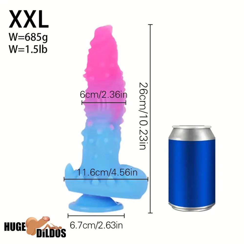 6.3in 7.08in 7.87in 9.05in 10.23in Silicone Fantasy Soft Dildo Hands-Free Play