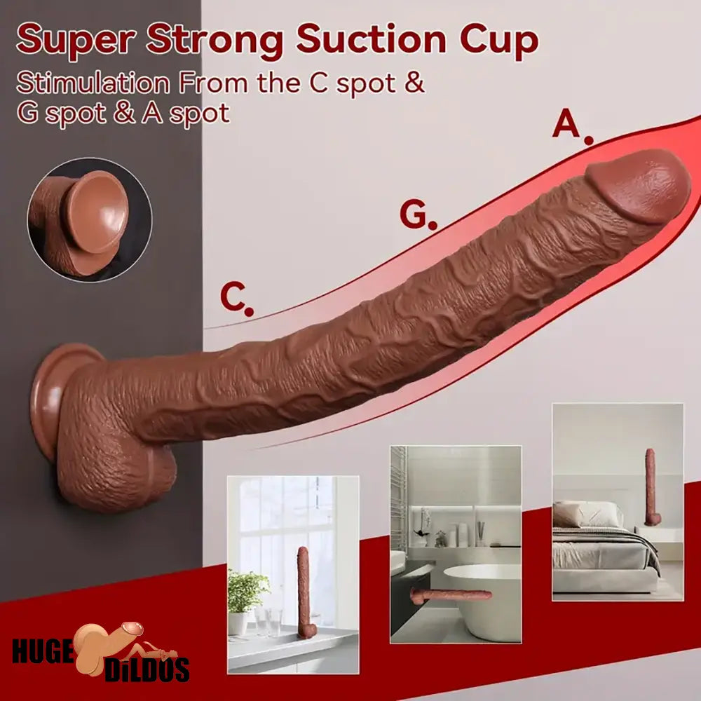 16.93in Realistic Long Large Soft Dildo For Advanced Player Indoor Use