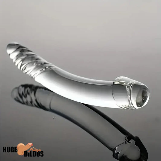 8.4in Clear Elegant Glass Crystal Dildo For Female Male Lesbian Gay Sex