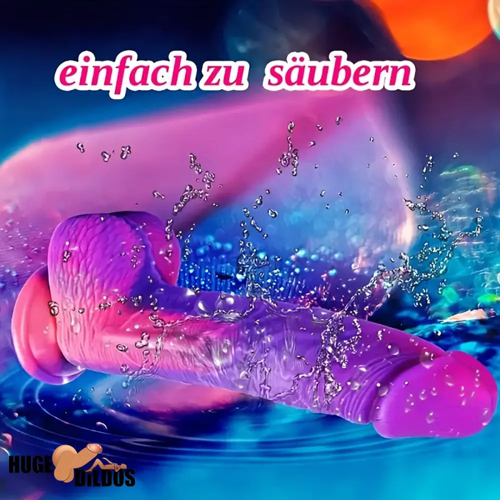 8.66in Silicone Soft Big Dildo For G-spot Vaginal Sex Toy Clit Anal Stimulator