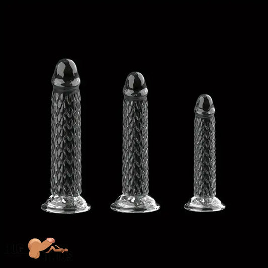 6.3in 7.48in 8.27in Real Lifelike Dragon Clear Soft Anal Dildo For Women