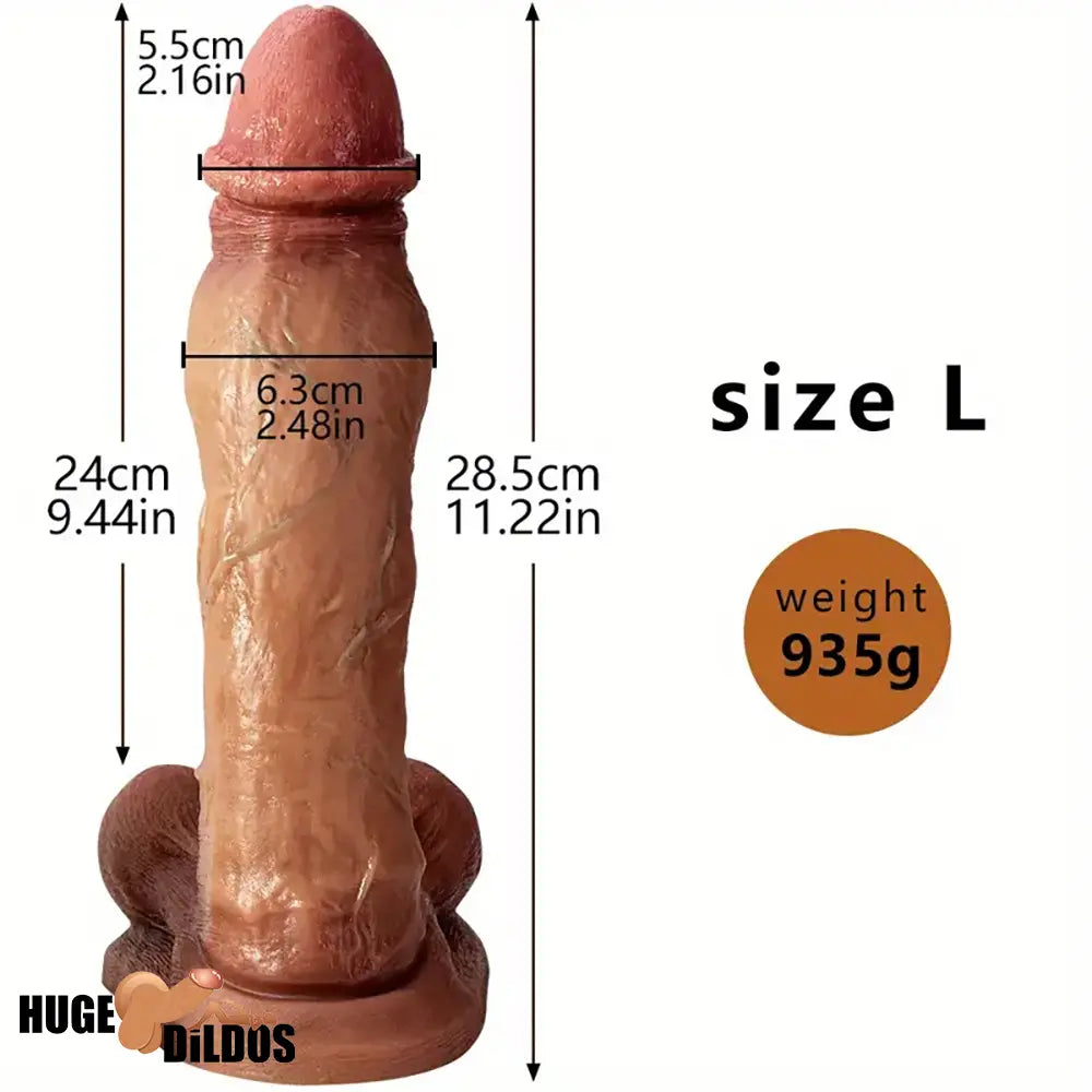 6.88in 9.64in 11.22in Thick Silicone Soft Lifelike Female Dildo Anal Sex Toy