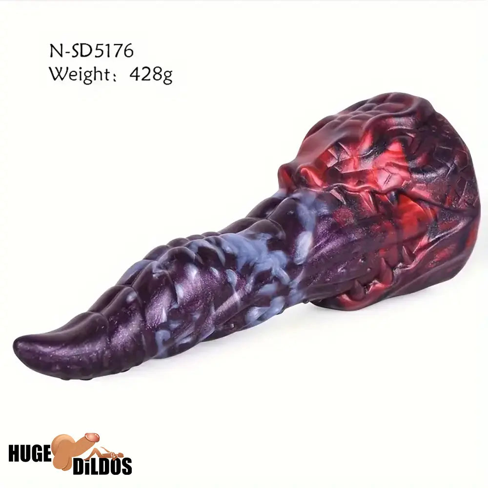 8.18in Dragon Monster Real Silicone Soft Dildo Penis Anal Expander Play