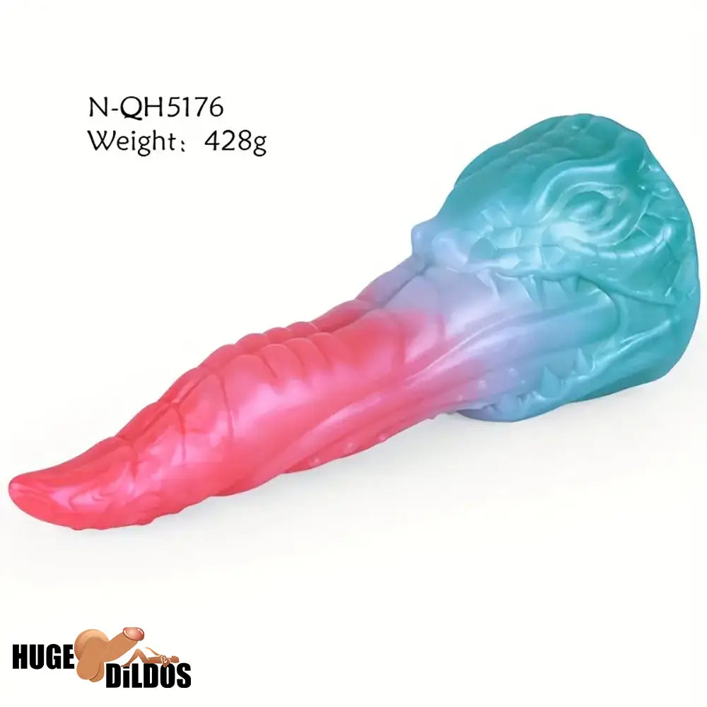 8.18in Dragon Monster Real Silicone Soft Dildo Penis Anal Expander Play