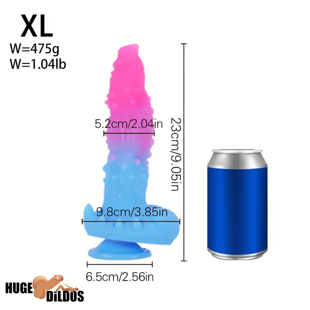 6.3in 7.08in 7.87in 9.05in 10.23in Silicone Fantasy Soft Dildo Hands-Free Play