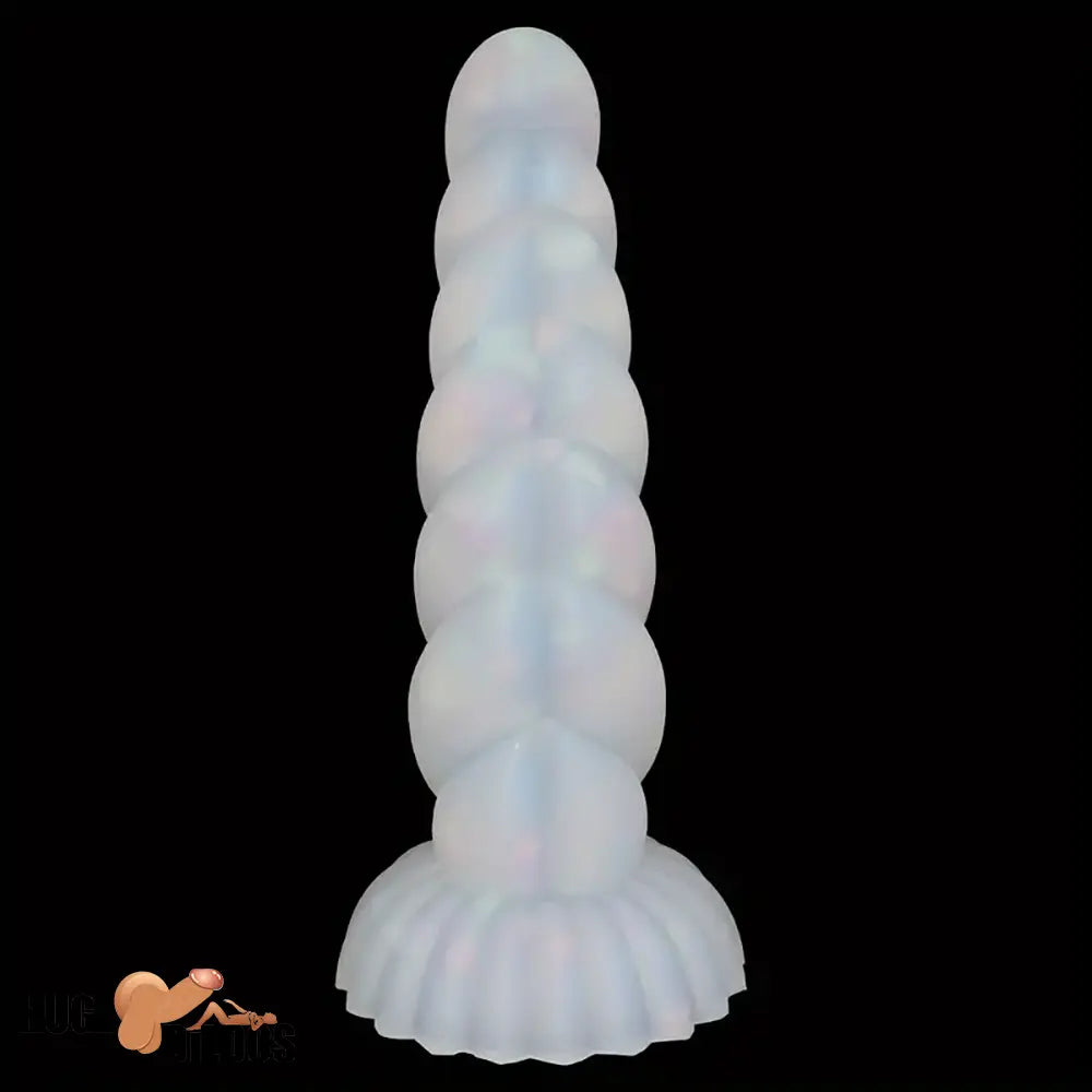 5.43in 8.86in Big Lifelike Jelly Glowing Dildo With Sucker Sex Toy Advancers