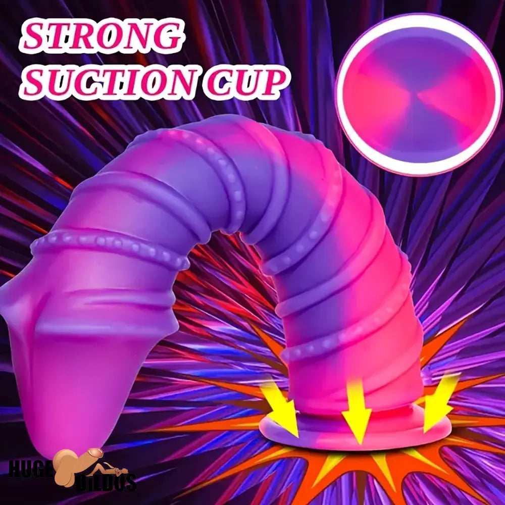 9.8in Odd Design Silicone Soft Big Dildo With Thread Pseudo Anal Stimulator