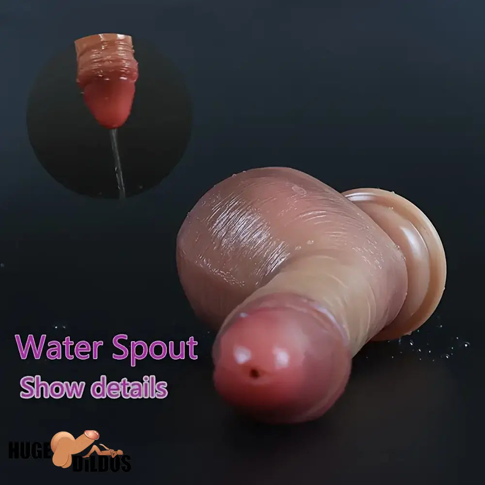 7.9in Realistic Squirting Silicone Soft Dildo For Women With Suction Cup