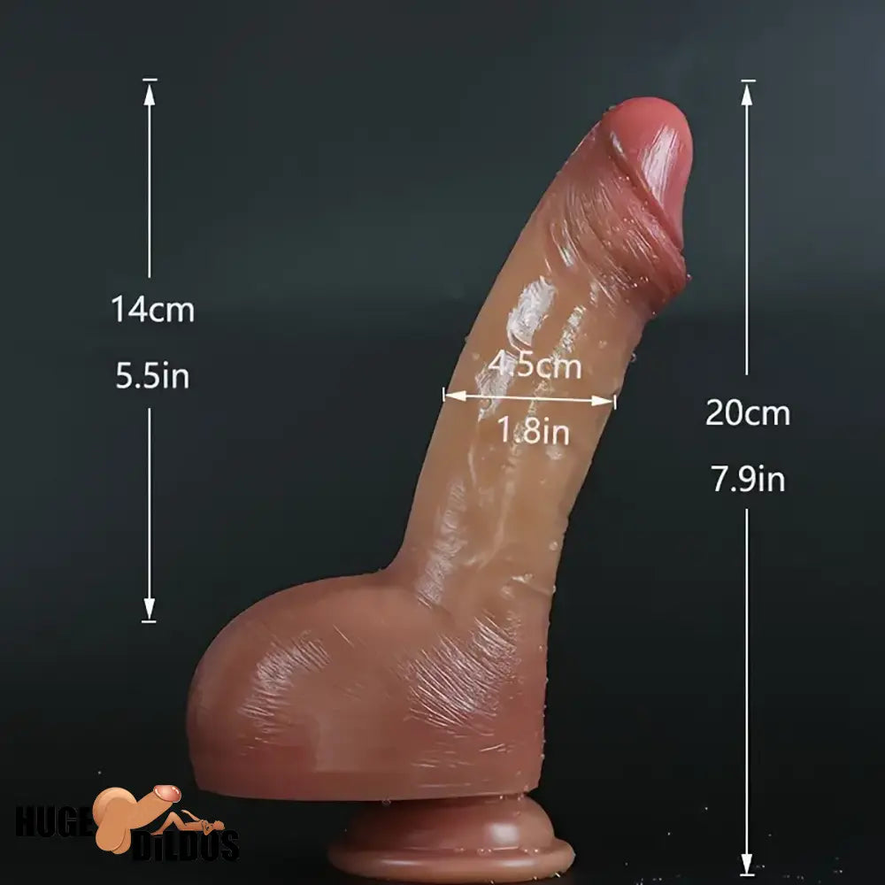 7.9in Realistic Squirting Silicone Soft Dildo For Women With Suction Cup