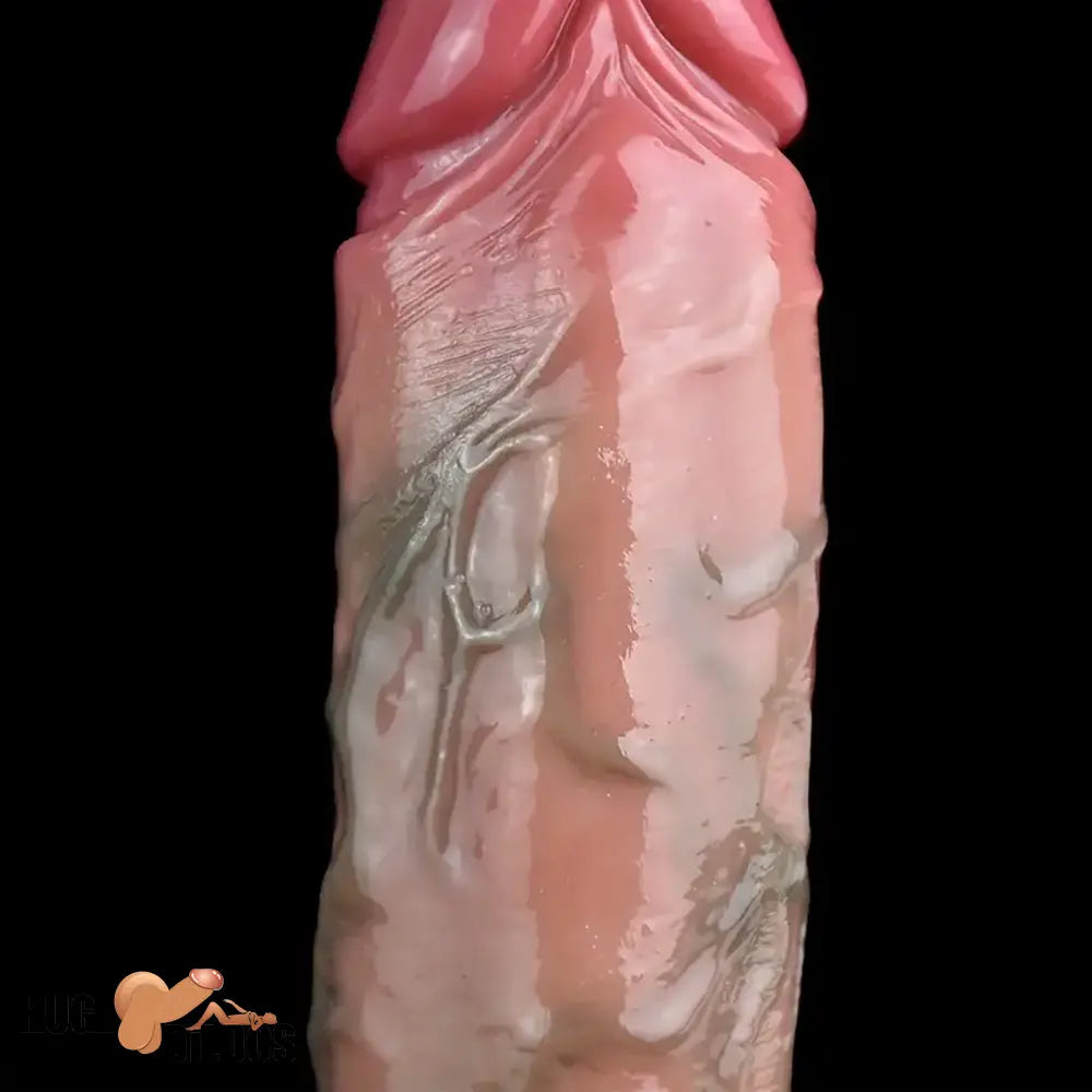 7.01in Soft Real Skin Silicone Anal Squirting Strap on Dildo With Veins
