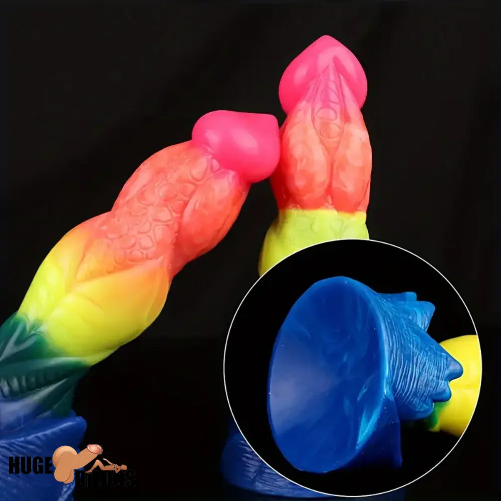 8.07in Silicone Fantasy Monster Big Soft Dildo For G-Spot Clit Stimulation