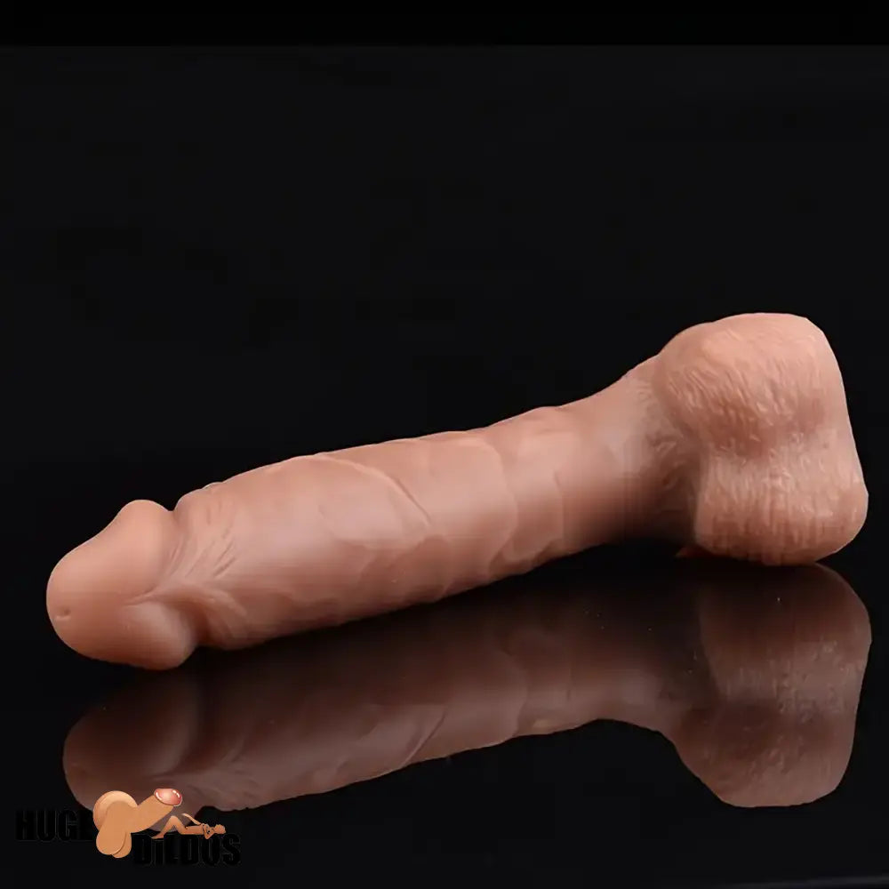 9.1in Silicone Soft Large Dual Density Strap On Dildo For Lesbian Male Gay