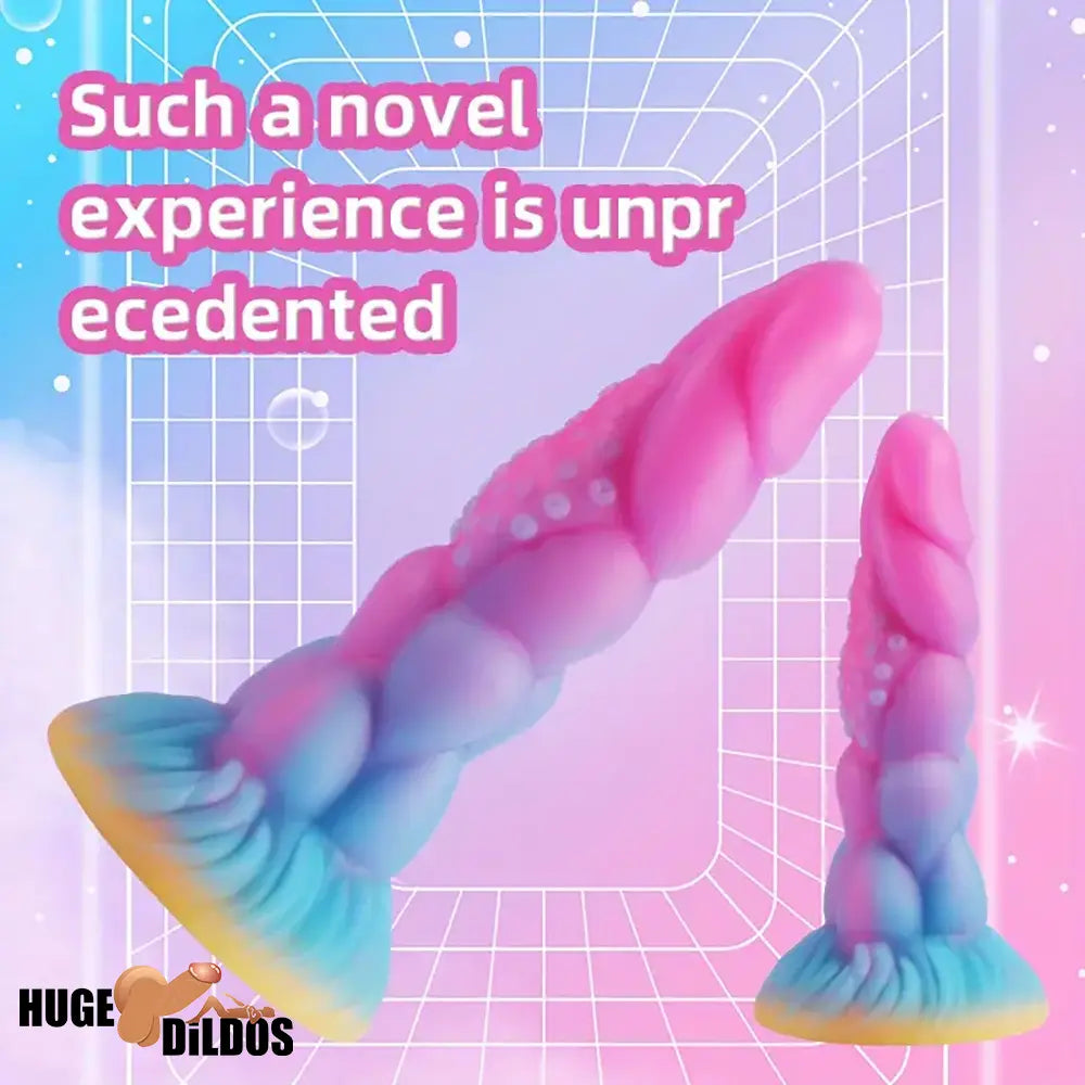 7.8in Monster Luminous Silicone Women Dildo For Hands-Free G Spot
