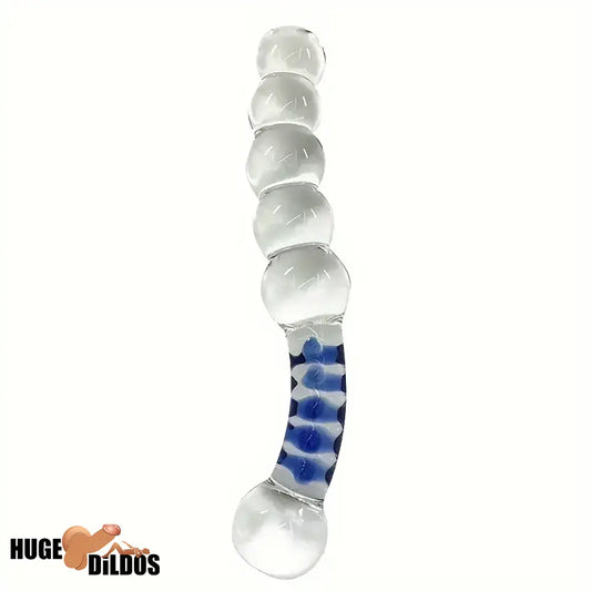 7.48in Clear Real Glass Crystal Dildo For G-Spot Vaginal Anal Sex Stimulation