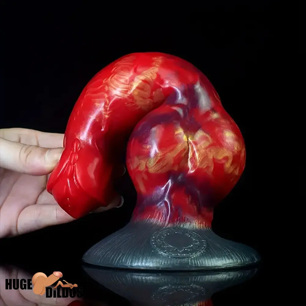 8.03in Fantasy Big Dog Knot Silicone Soft Dildo For Clit Vagina Stimulation