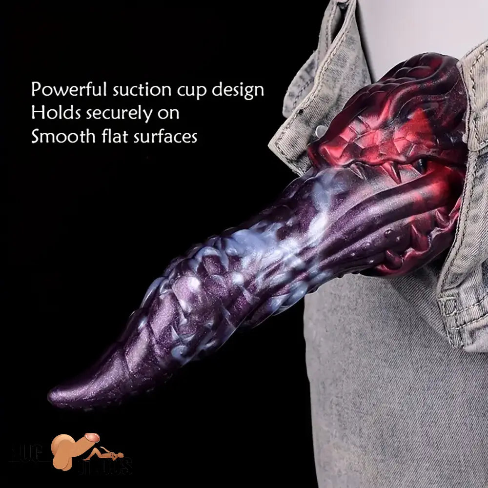 8.18in Dragon Monster Real Silicone Soft Dildo Penis Anal Expander Play