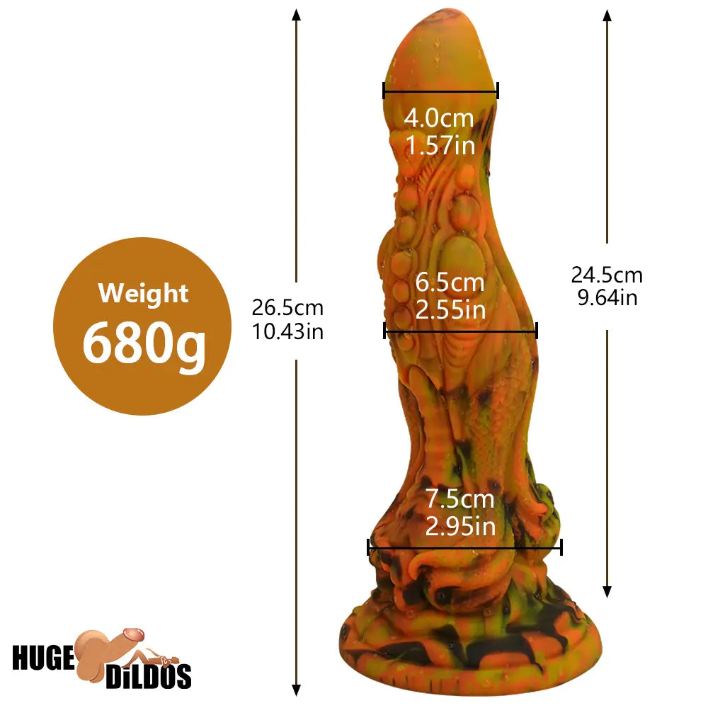 10.43in Big Dragon Monster Silicone Dildo For Anal Vaginal Sex G Spot Cock