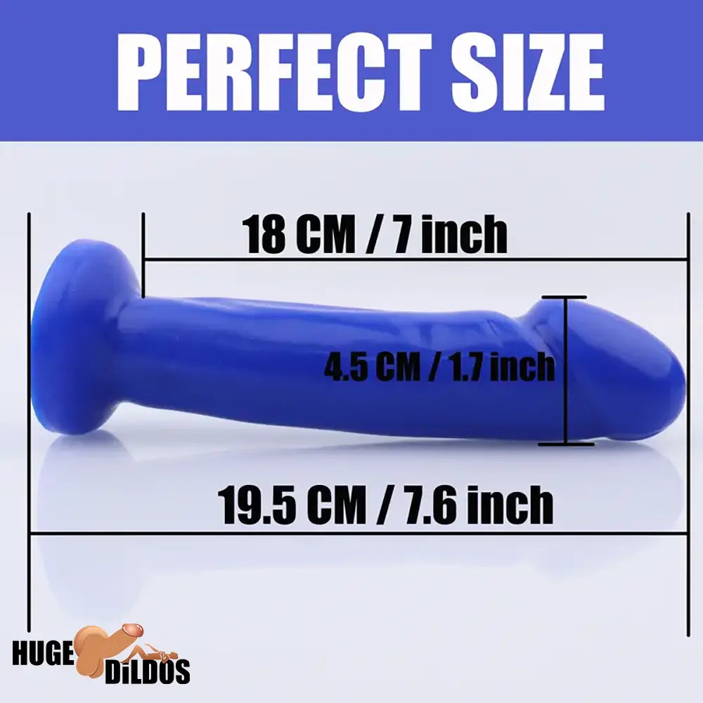 7.6in Body Safe Silicone Soft Body-Safe Dildo For Strong Suction Cup