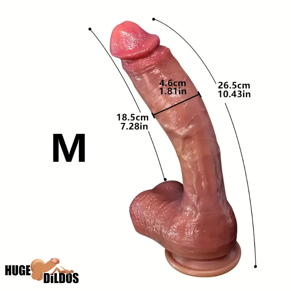 9.05in 10.43in 11.02in 12.2in 13.58in Soft Silicone Big Penis Anal Dildo