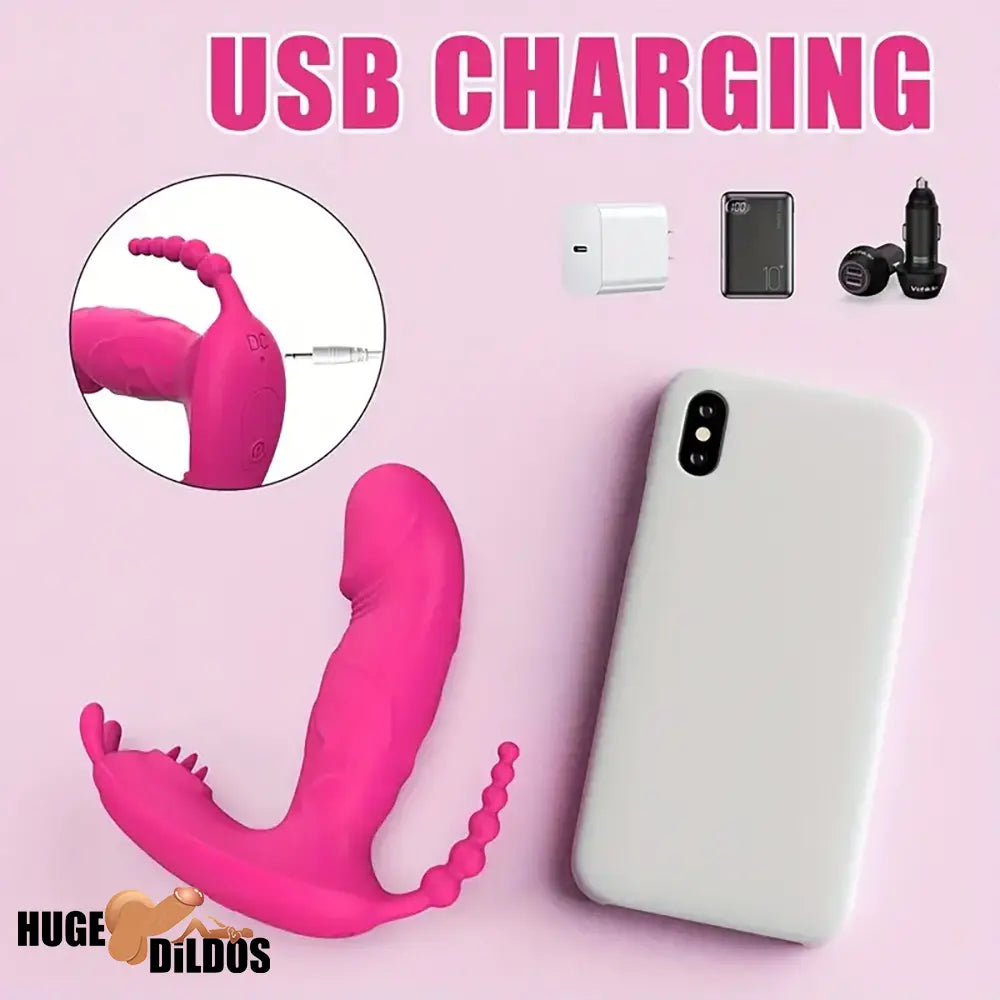 4.8in Small App Controlled Wearable Vibrating Tapping Dildo Anal Vibrator