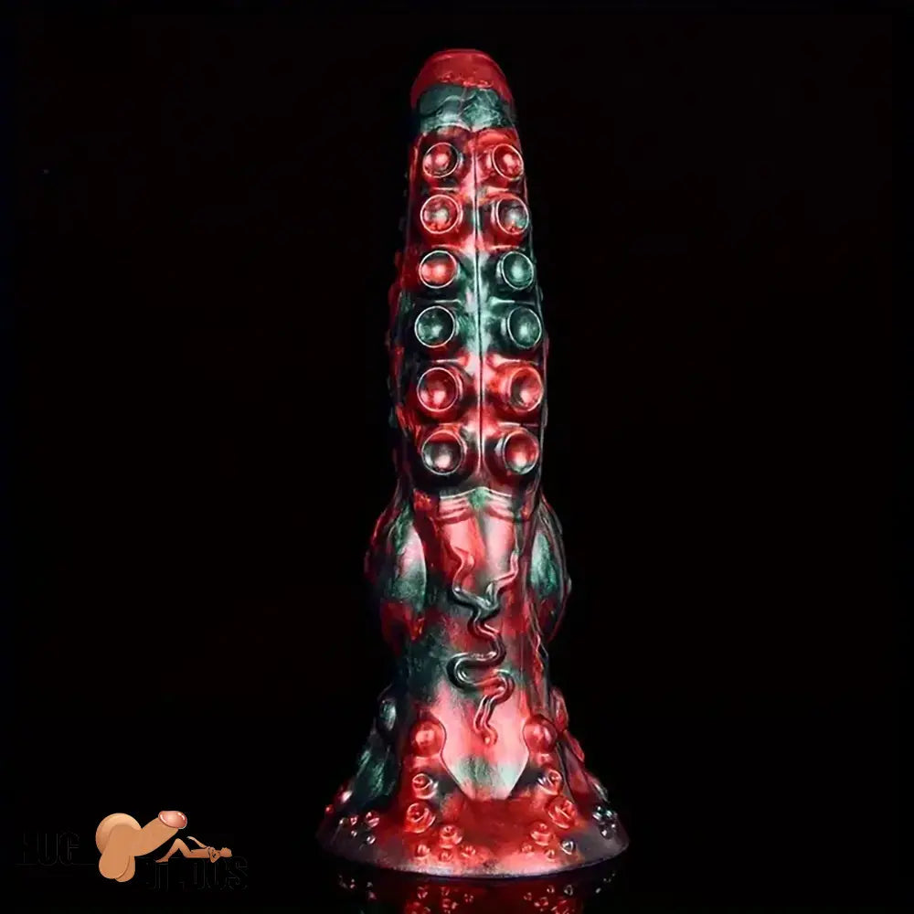 9.65in Silicone Big Soft Thick Tentacle Octopus Monster Dildo Cock