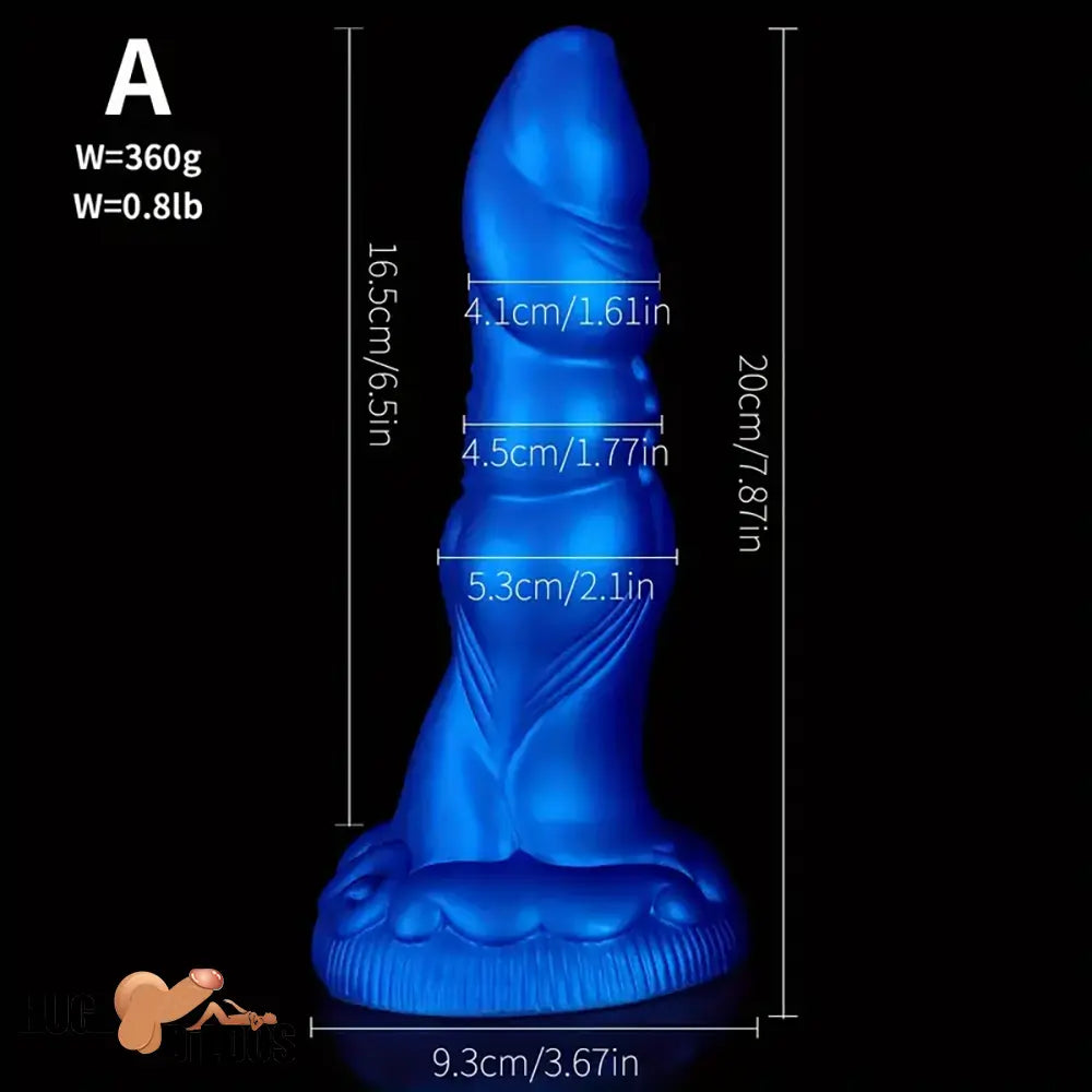 7.87in 8.1in 9.25in Silicone Realistic Monster Soft Bendable Dildo Penis