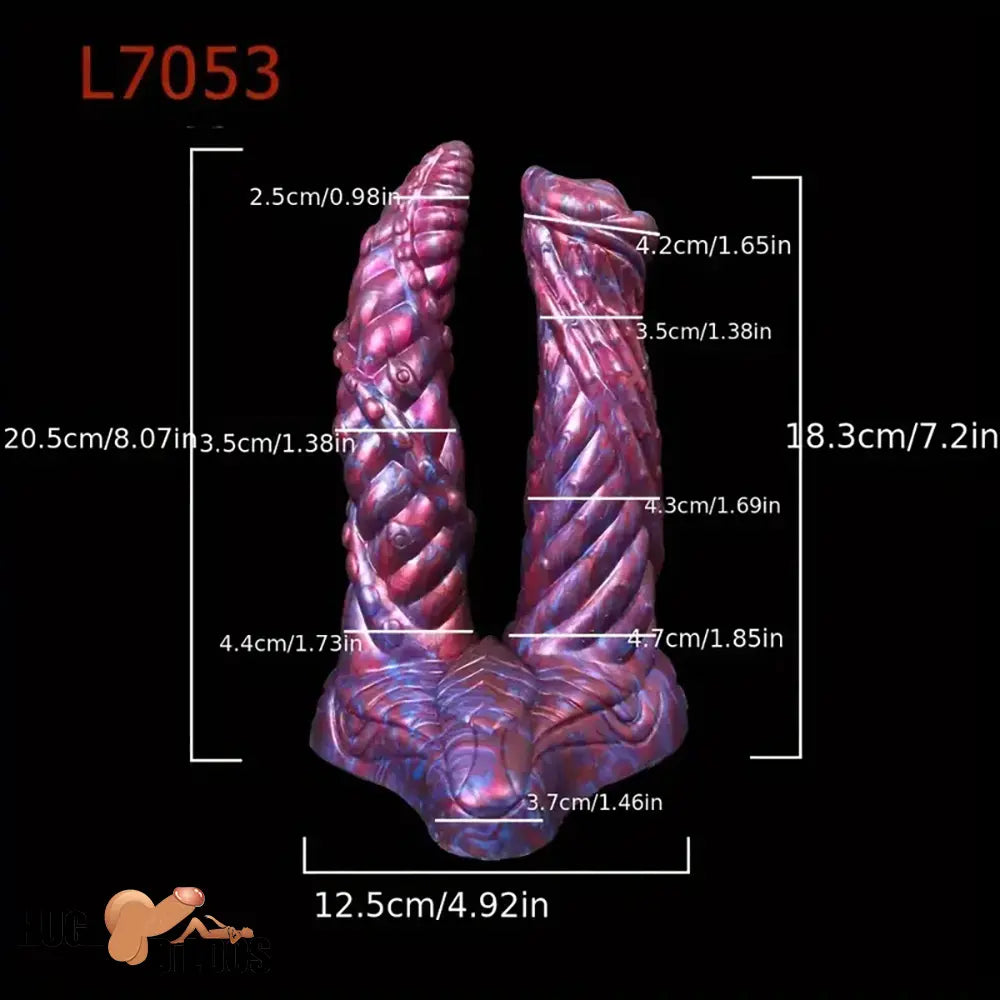 7.64in 7.99in 8.07in Fantasy Silicone Double Heads Lesbian Women Dildo